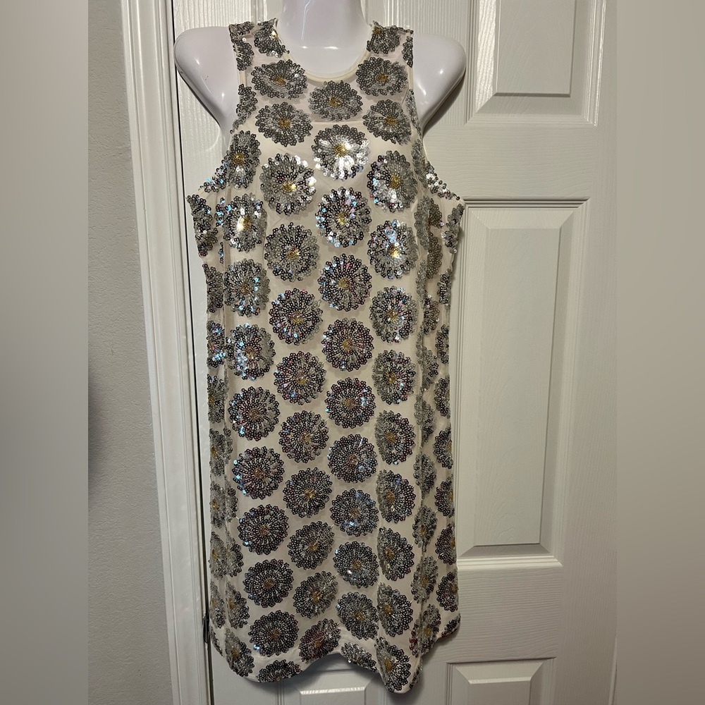 Trina Turk JOHANA Silver and Gold Sequin Dress